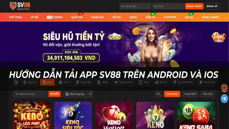 Chi tiết cách tải app SV88 trên Android và iOS